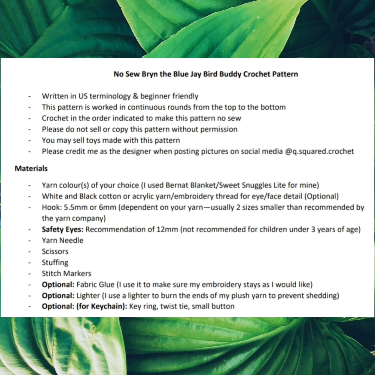 Adorable Blue Jay Crochet Pattern - No Sewing Required