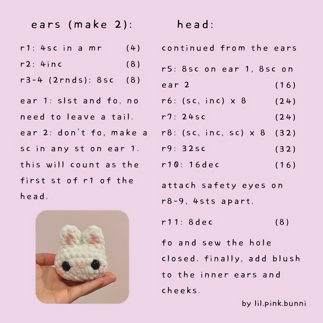 Adorable Bunny Crochet Pattern for Beginners - Free Download