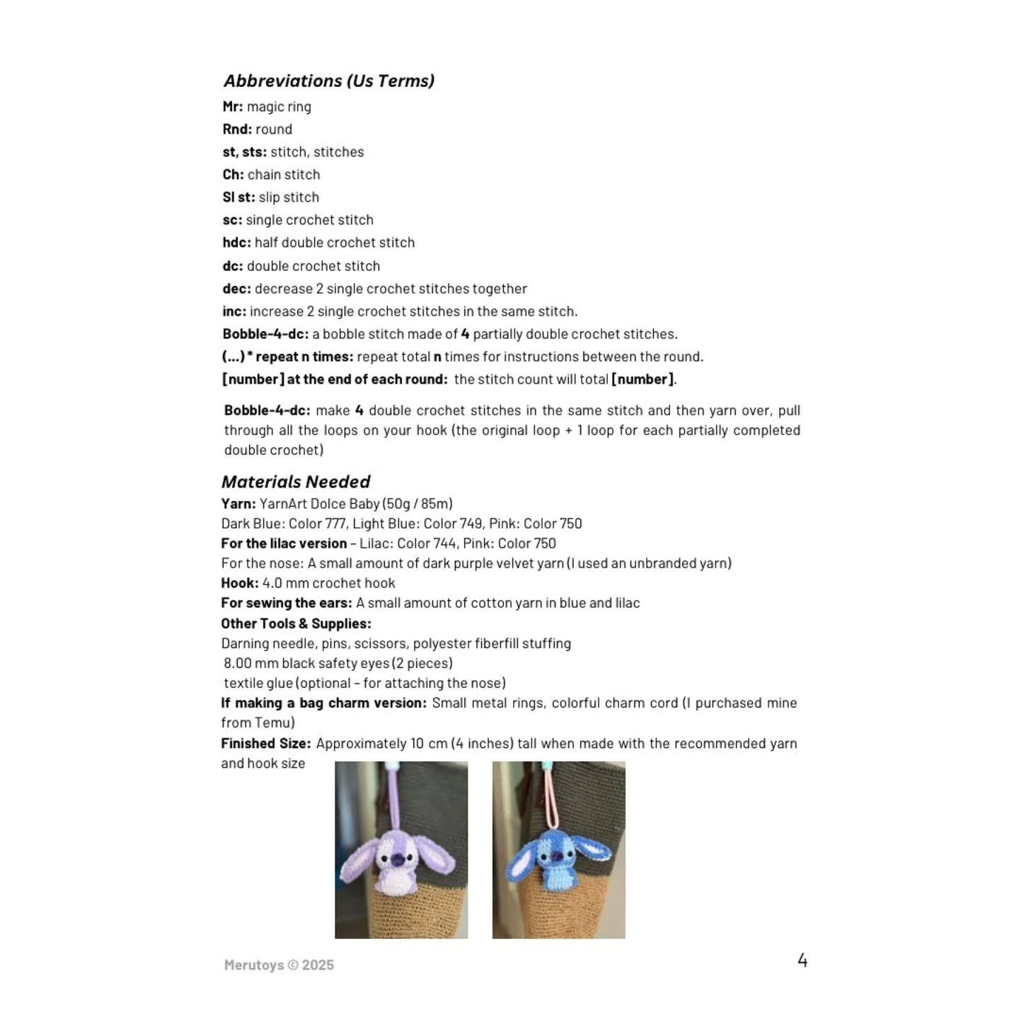 Adorable Bunny Keychain Free Crochet Pattern for Beginners