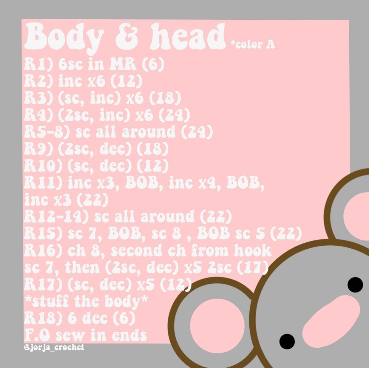 Adorable Crochet Bear and Koala Free Pattern