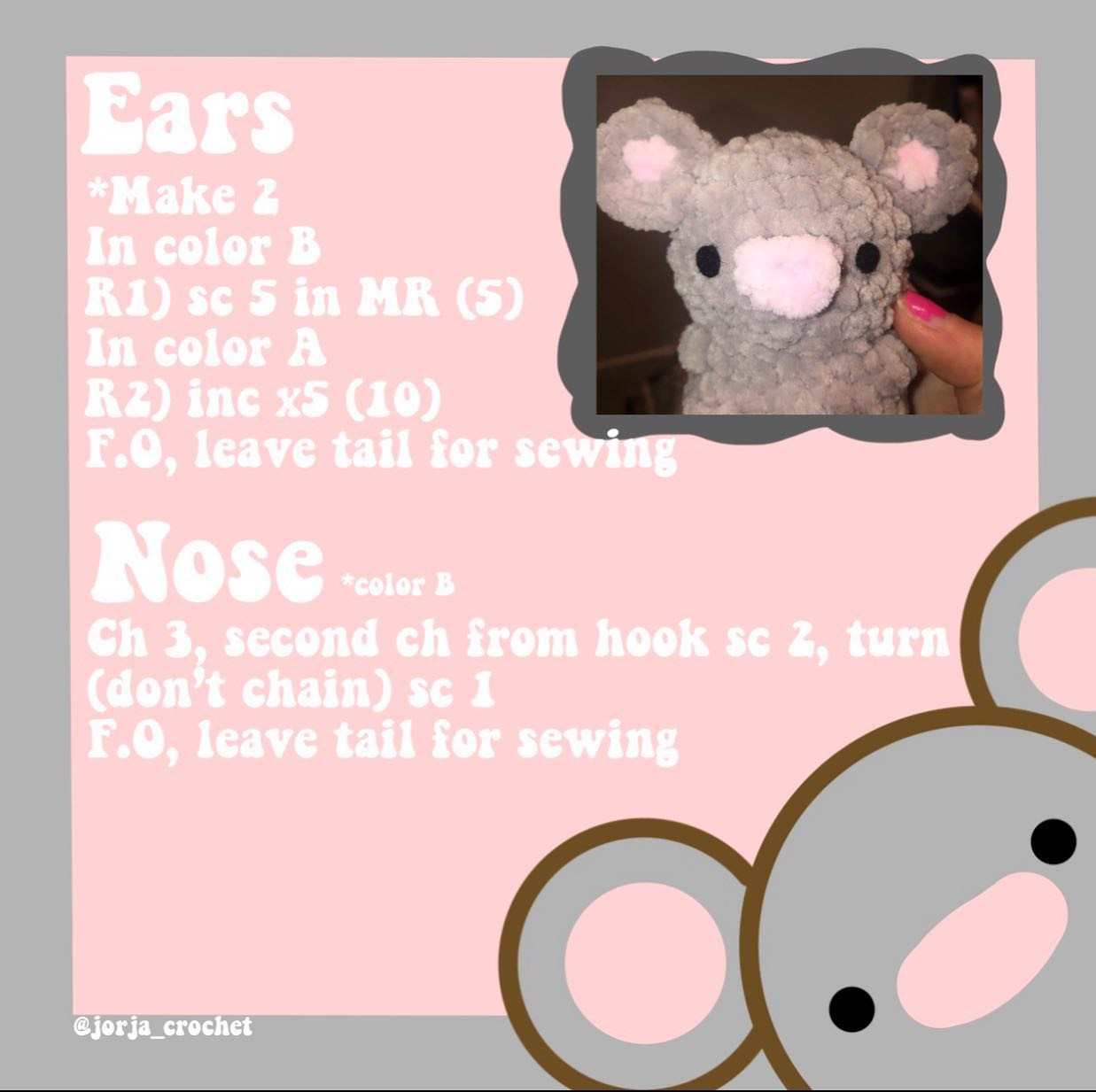 Adorable Crochet Bear and Koala Free Pattern