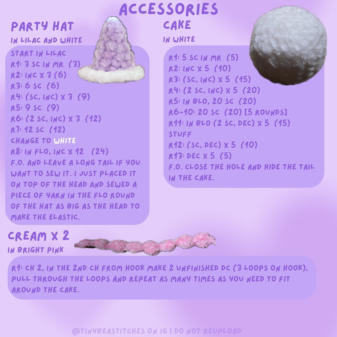 Adorable Crochet Birthday Bear with Cake and Balloons Pattern