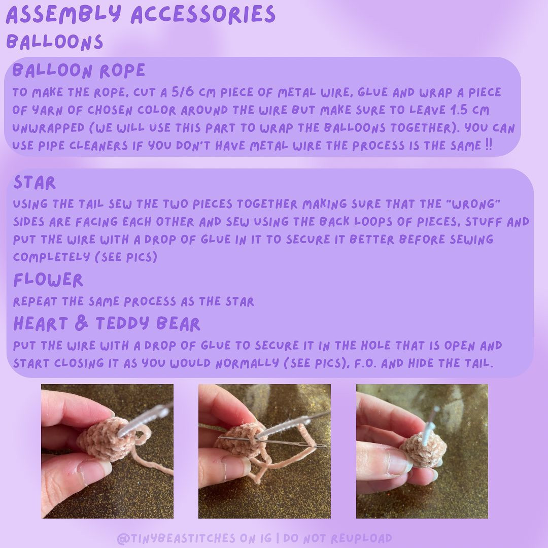 Adorable Crochet Birthday Bear with Cake and Balloons Pattern