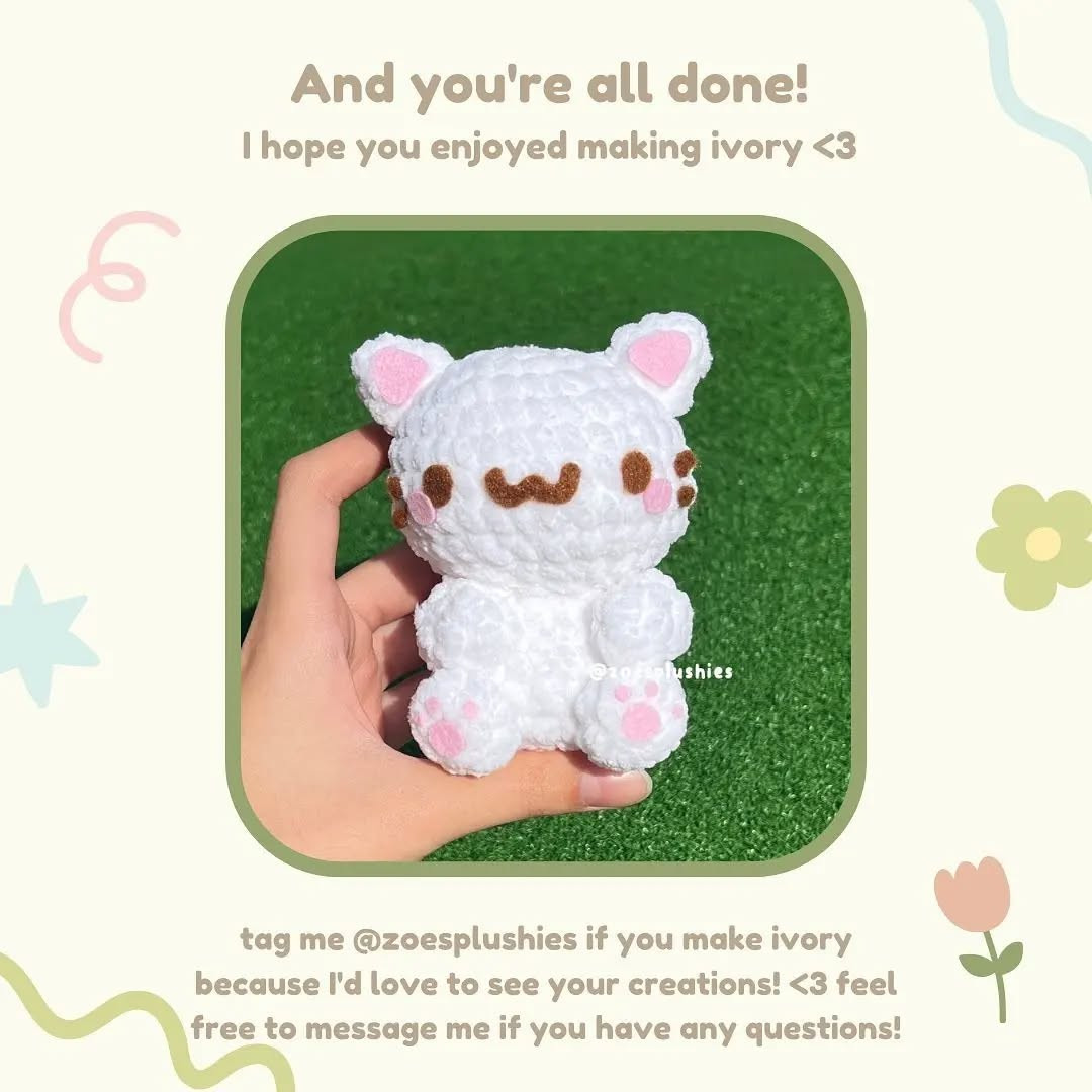 Adorable Crochet Cat Plushie Free Pattern Available Here