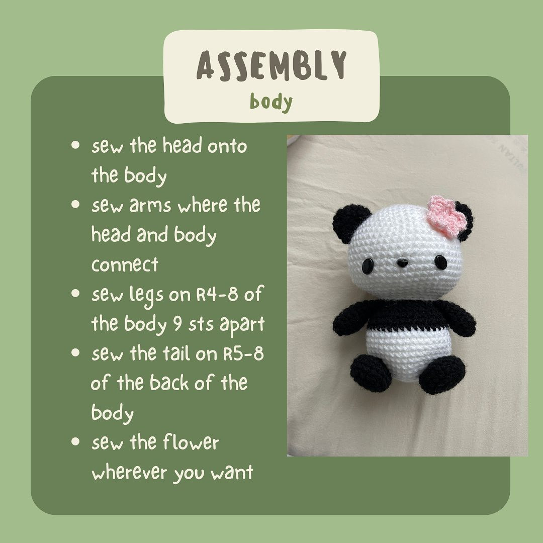 Adorable Crochet Panda Plushie Pattern