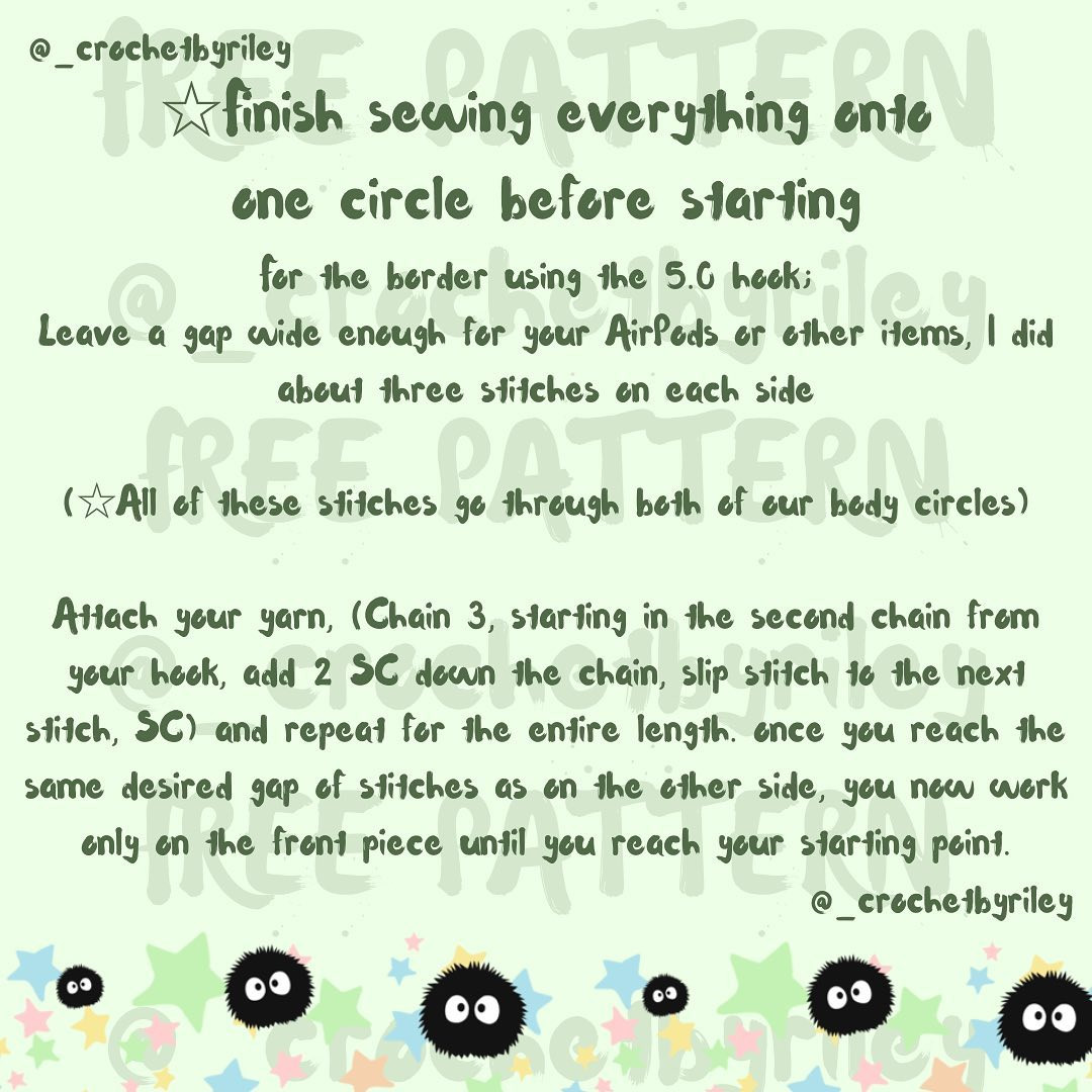 Adorable Crochet Soot Sprite AirPods Pouch Pattern