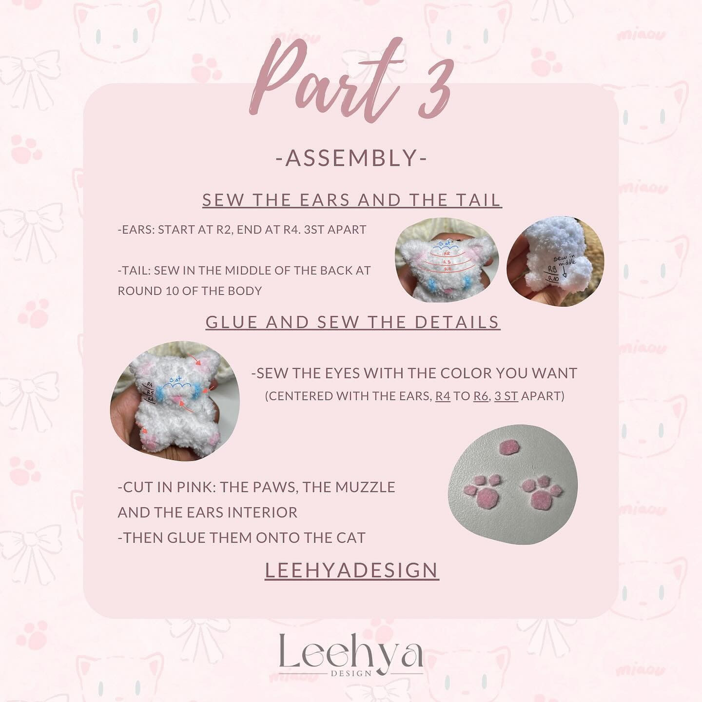 Adorable Fluffy Kitty Keychain Crochet Pattern for Beginners