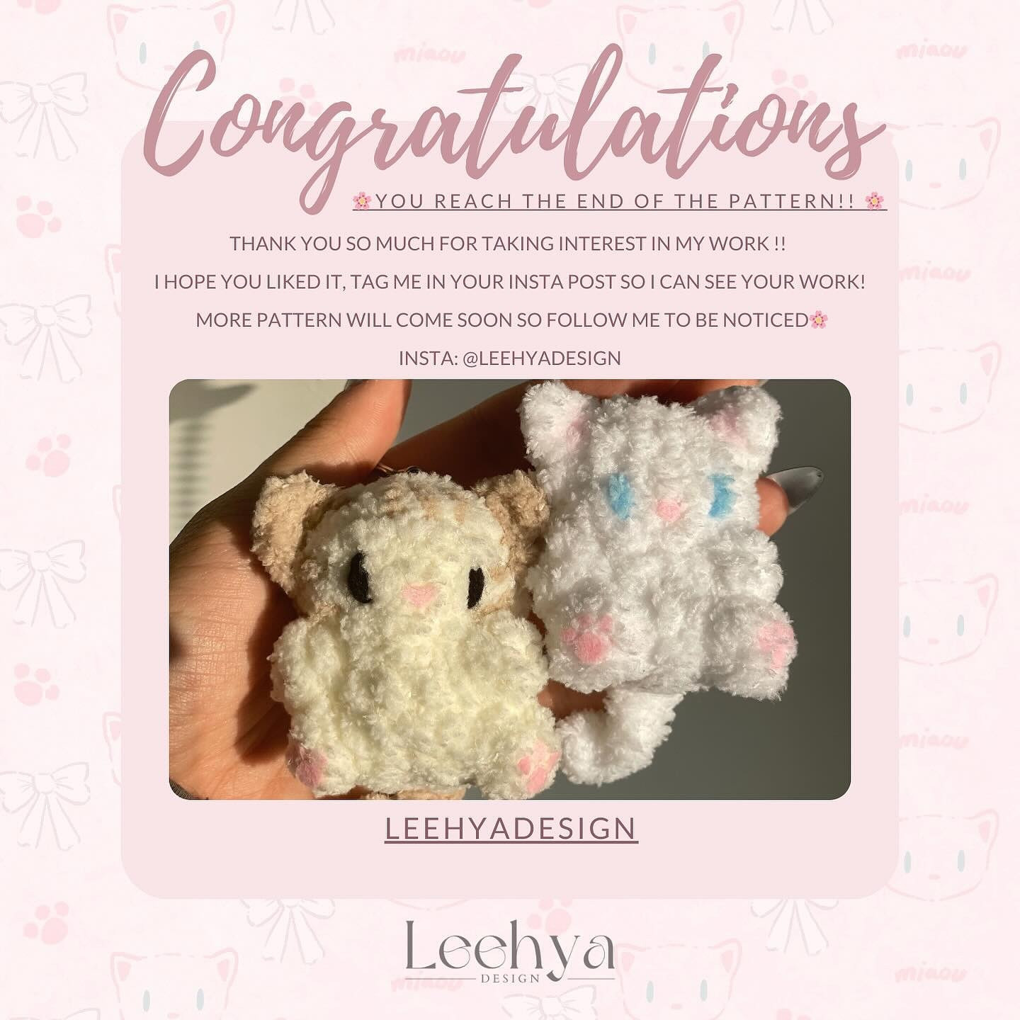 Adorable Fluffy Kitty Keychain Crochet Pattern for Beginners