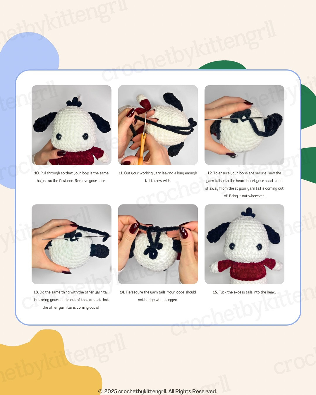 Adorable Pochacco Crochet Pattern for Beginners Free Download