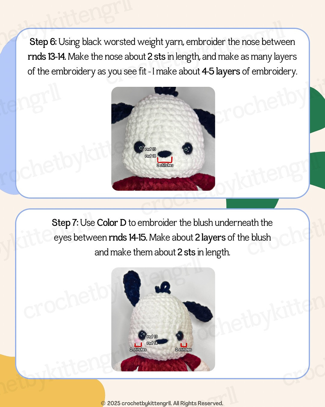 Adorable Pochacco Crochet Pattern for Beginners Free Download