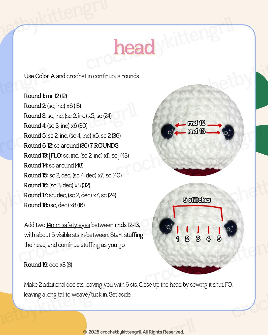 Adorable Pochacco Crochet Pattern for Beginners Free Download