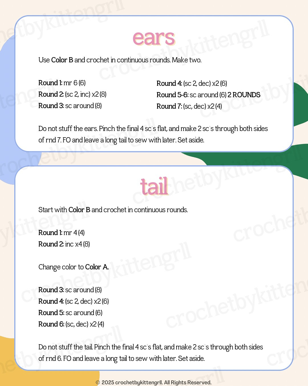Adorable Pochacco Crochet Pattern for Beginners Free Download