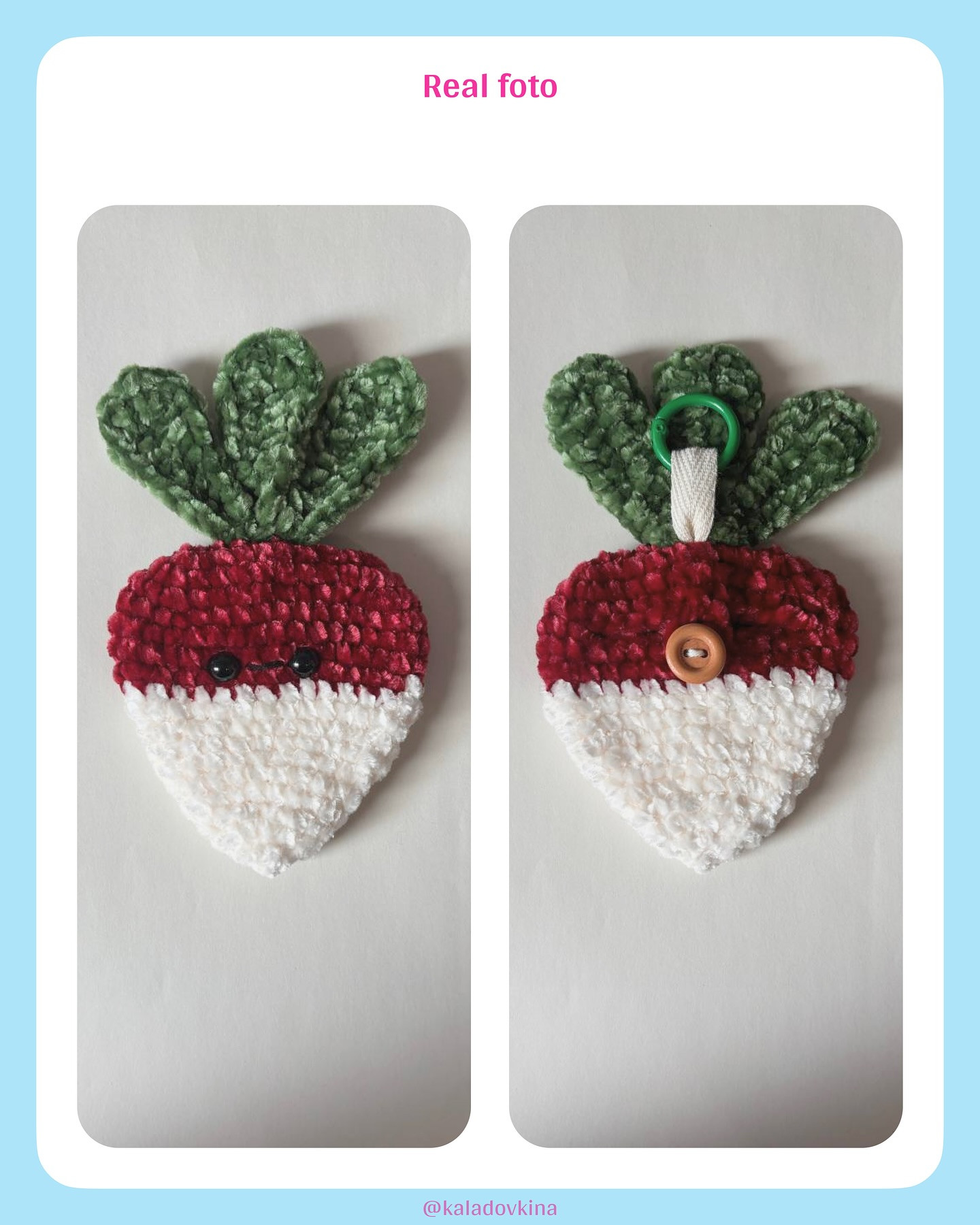 Adorable Radish Crochet Huggy Pouch Pattern for Beginners