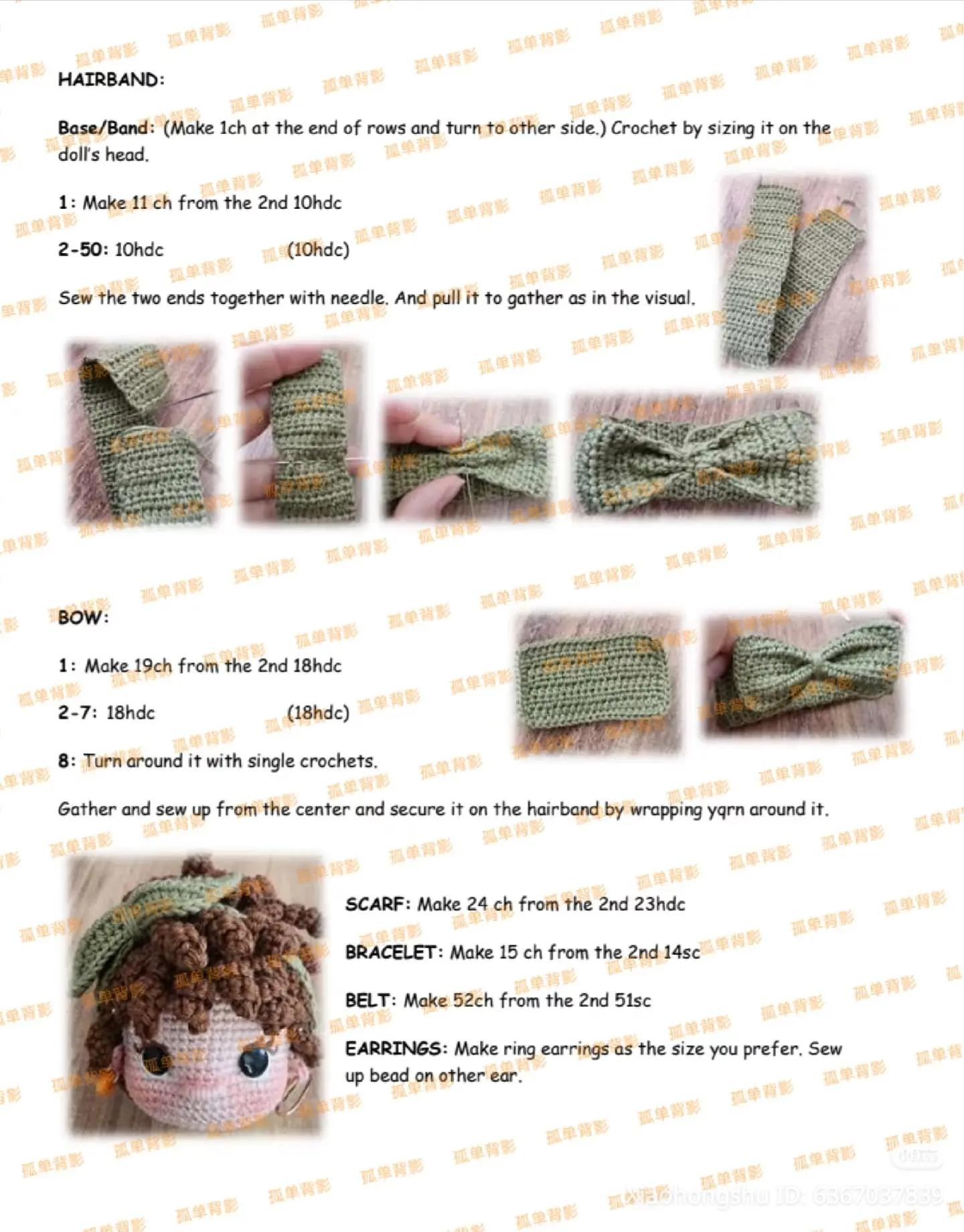 Amigurumi Crochet Doll with Rainbow Background and Basket