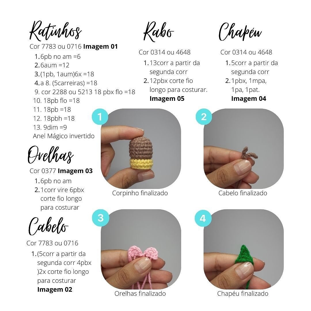 Amigurumi Crochet Pattern: Cinderella's Cute Animal Friends