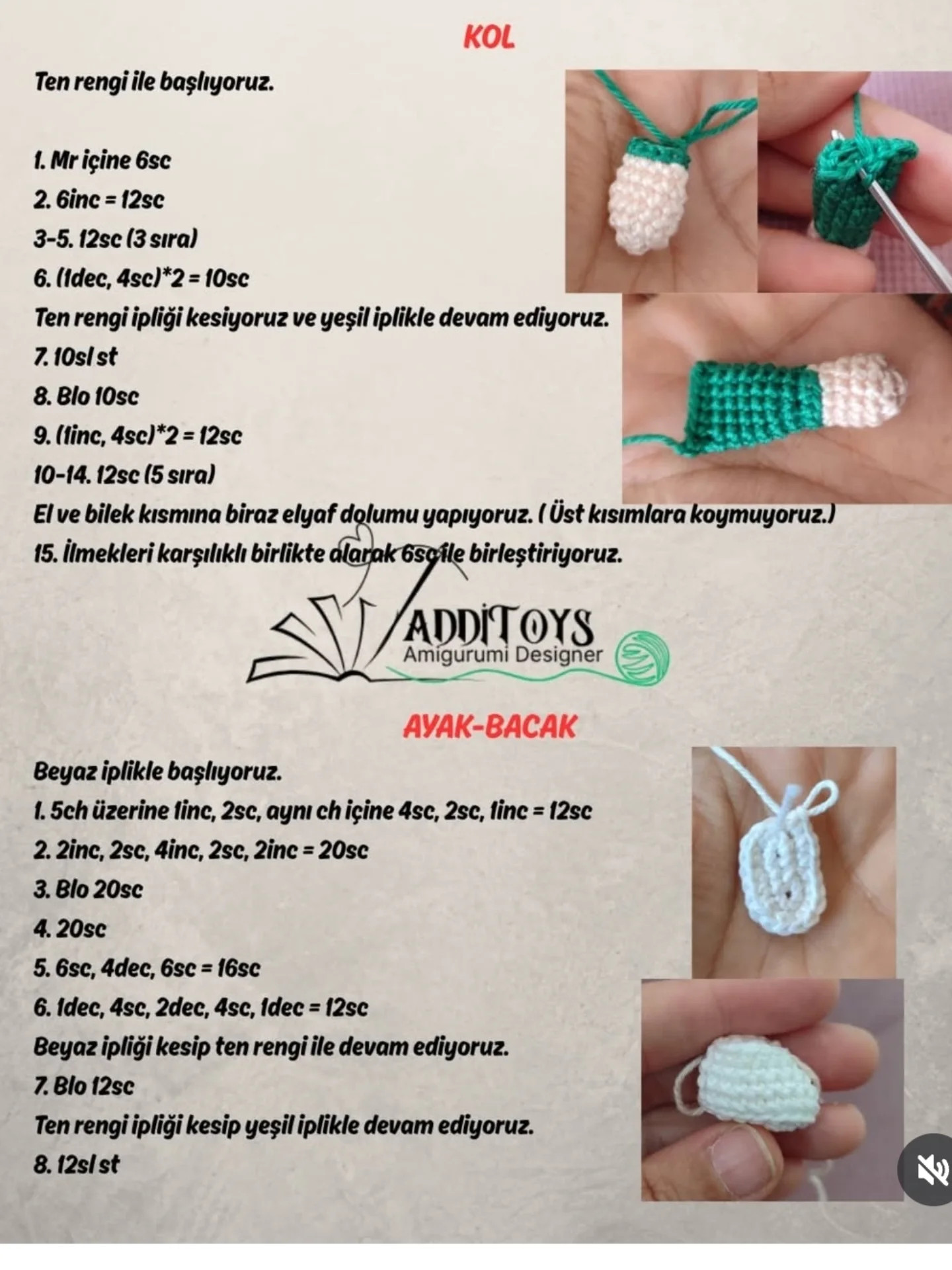 Amigurumi İçin Ücretsiz Bebek Tarifi ve Örgü Deseni