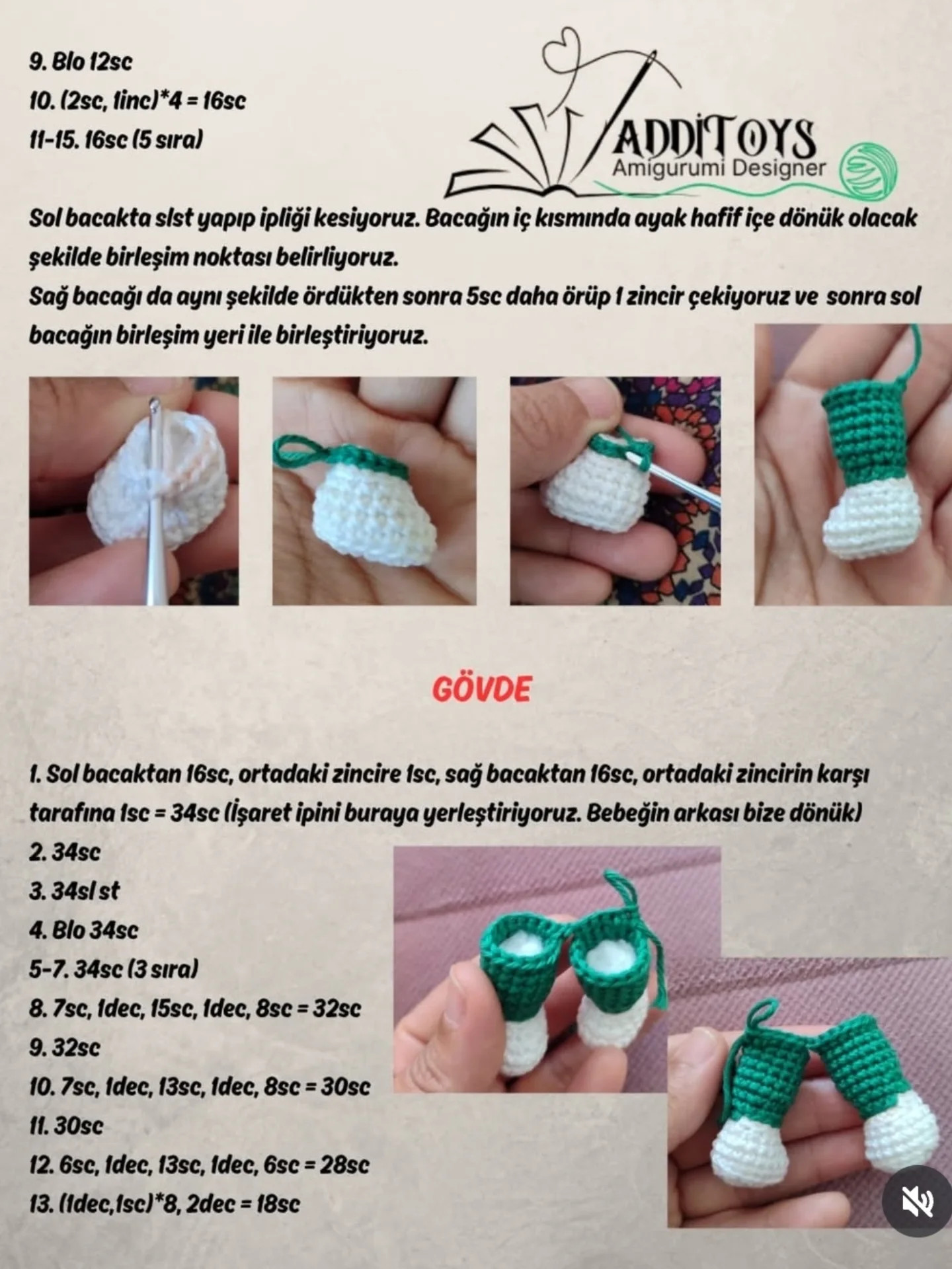 Amigurumi İçin Ücretsiz Bebek Tarifi ve Örgü Deseni