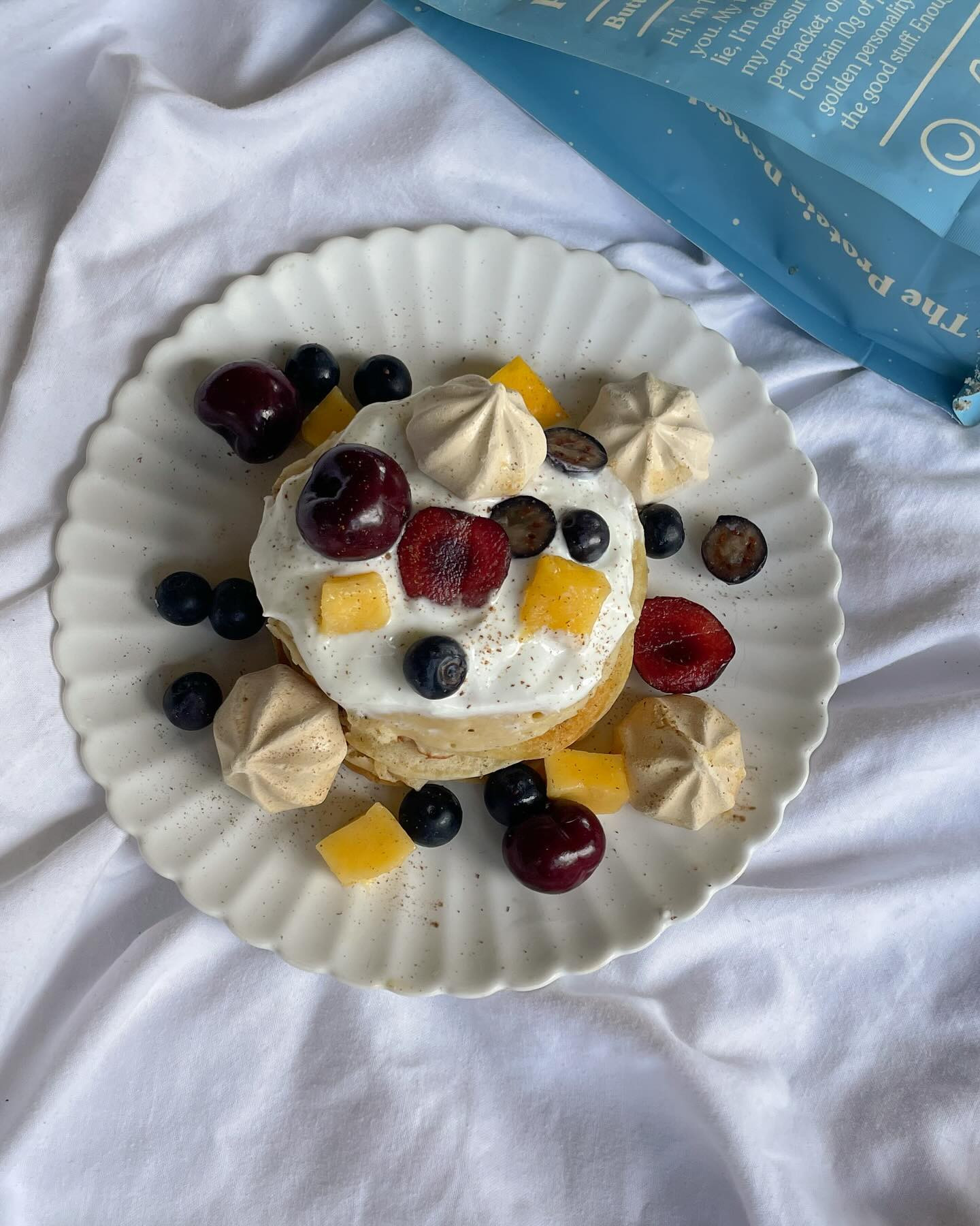 Aussie Pavlova Protein Pancakes Delight