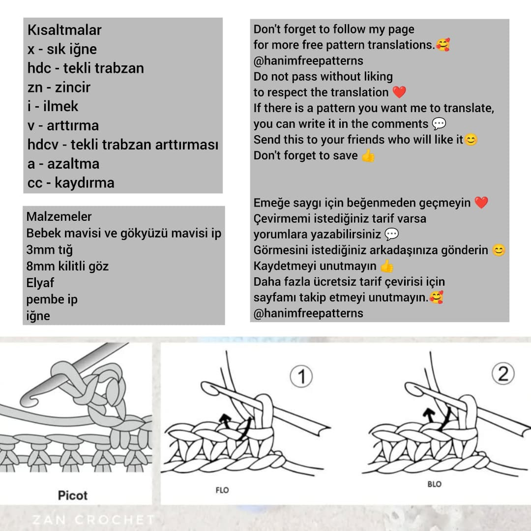 Axolotl Amigurumi Ücretsiz Örgü Deseni