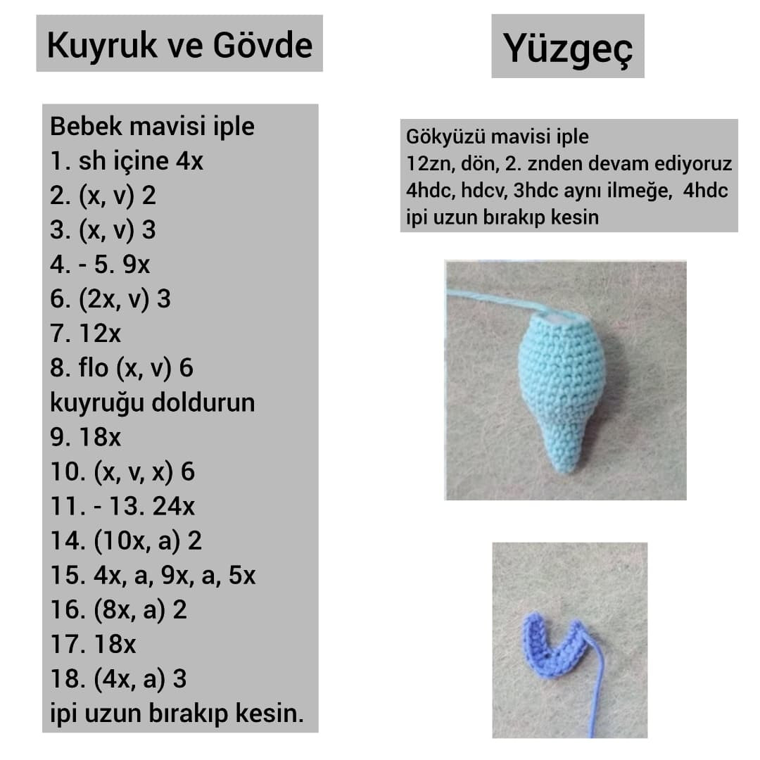 Axolotl Amigurumi Ücretsiz Örgü Deseni