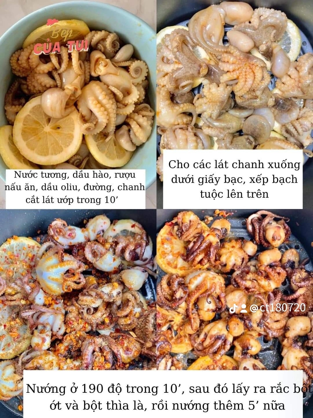 BẠCH TUỘC BABY NƯỚNG BẰNG NCKD