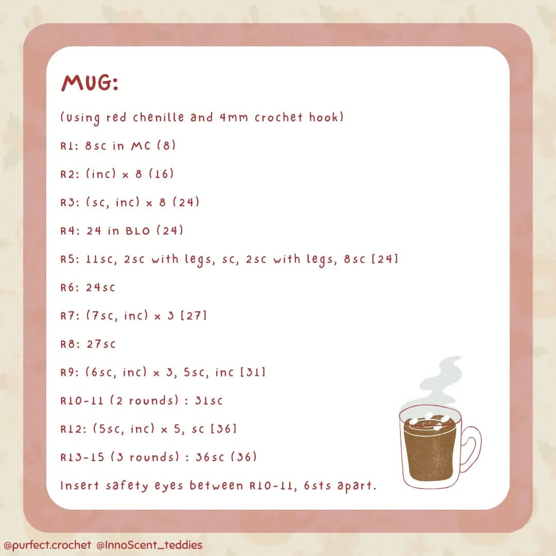 Beginner-Friendly Crochet Hot Chocolate Pattern for Amigurumi