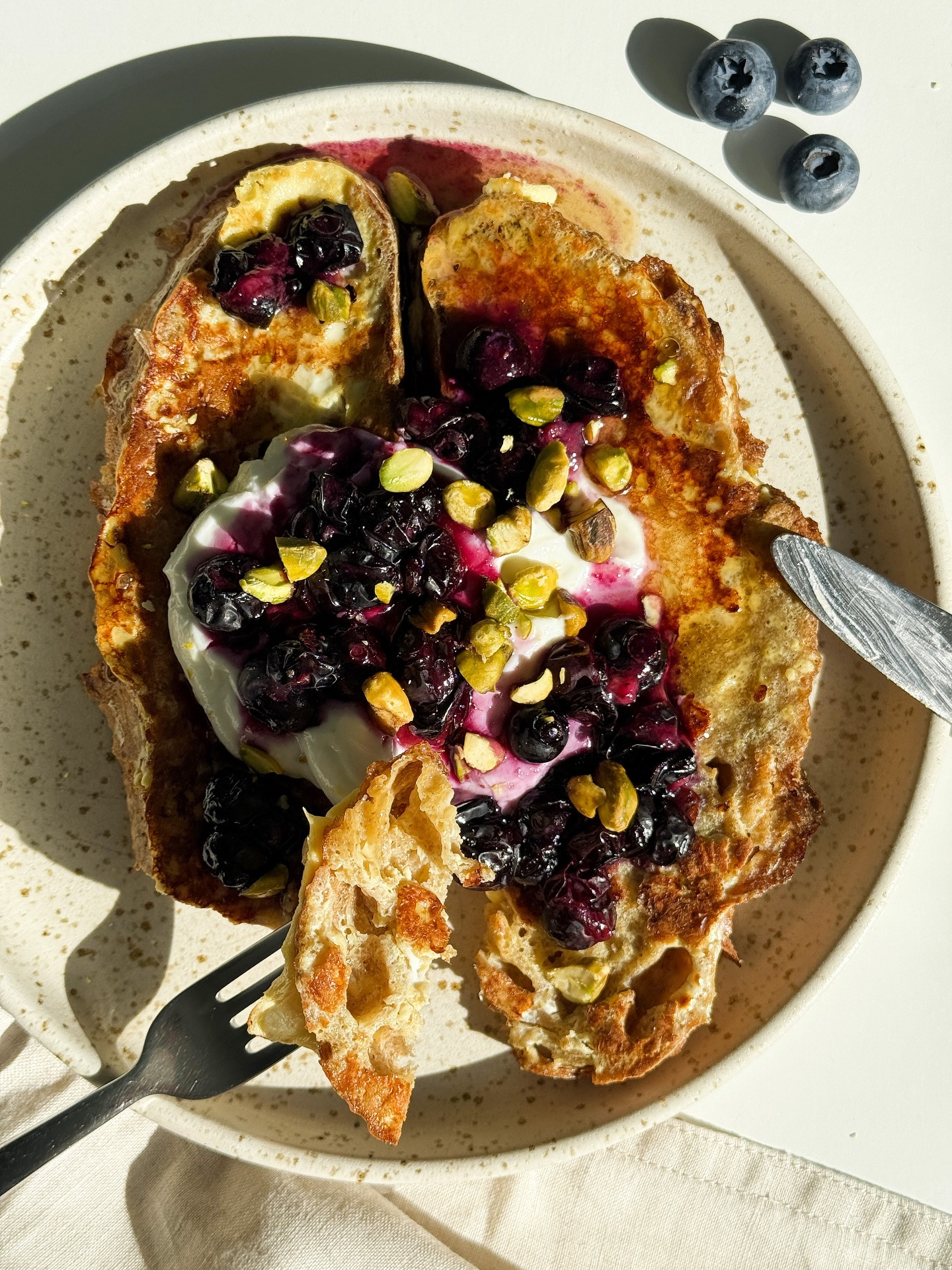 Blueberry Pistachio Delight French Toast