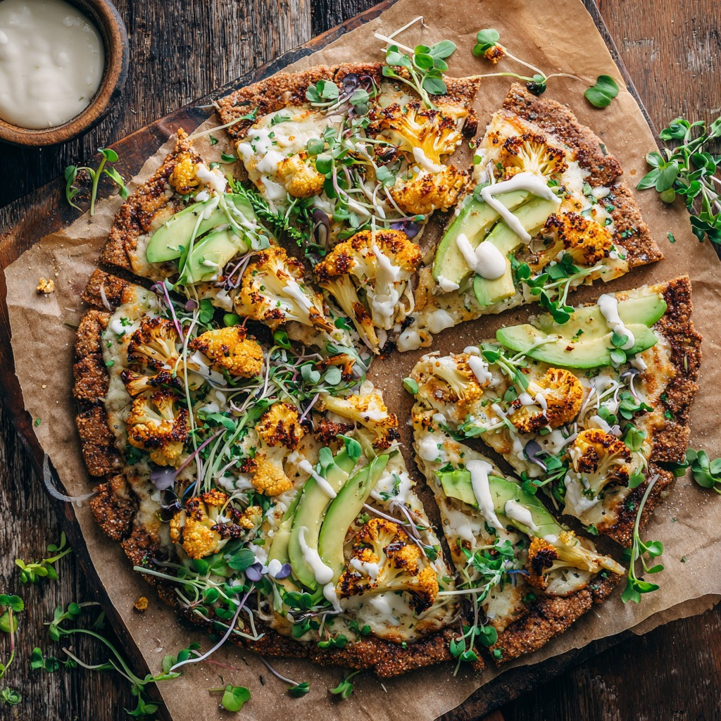 Buffalo Cauliflower & Avocado Delight Pizza