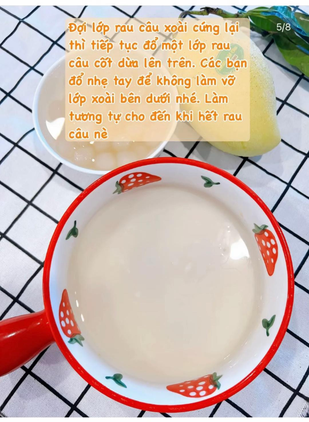 Cách làm thạch xoài nhiều lớp siêu dễ ~ Ăn là mê