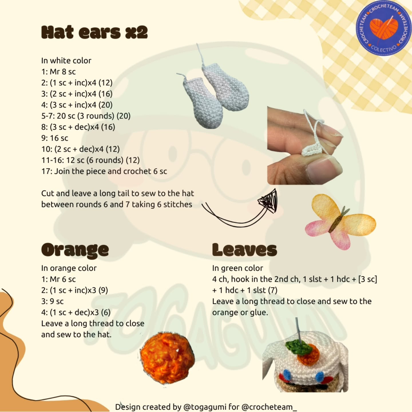 Capibara con disfraz de conejo, patrón de crochet gratuito