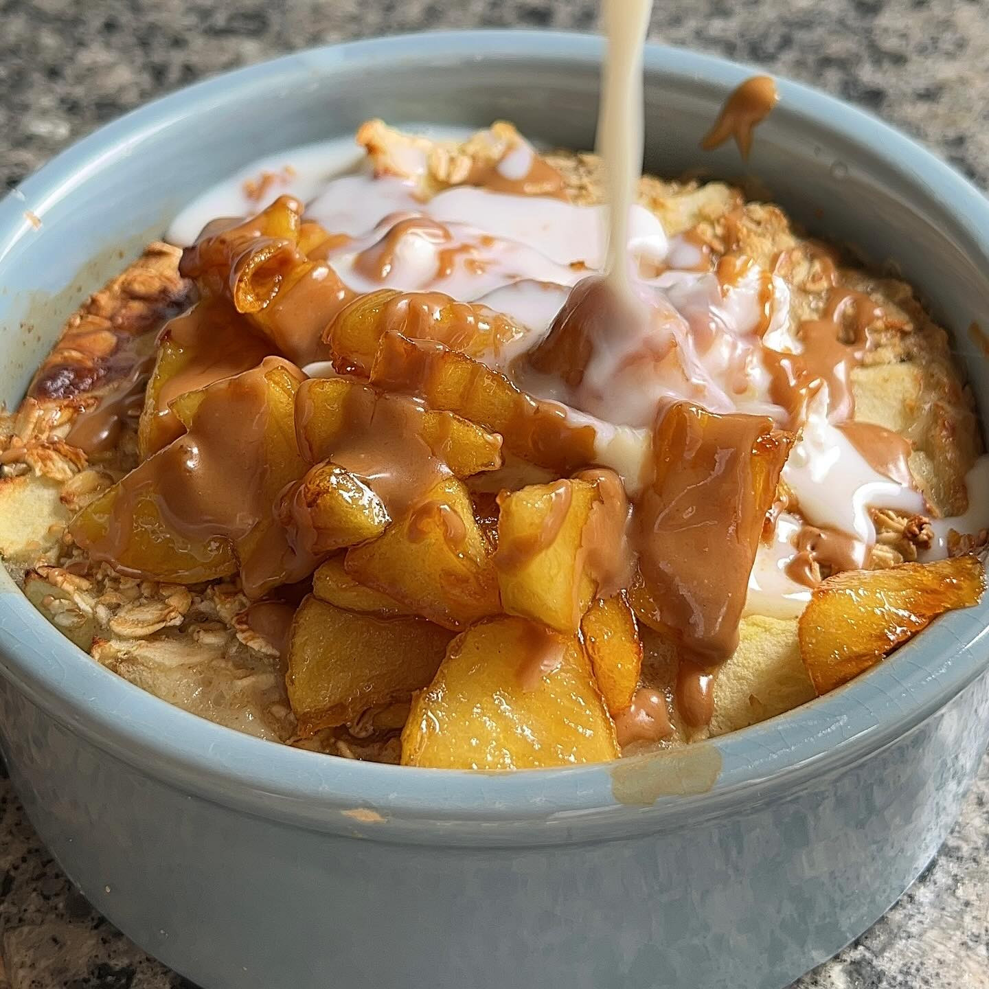 Caramel Apple Delight Baked Oats