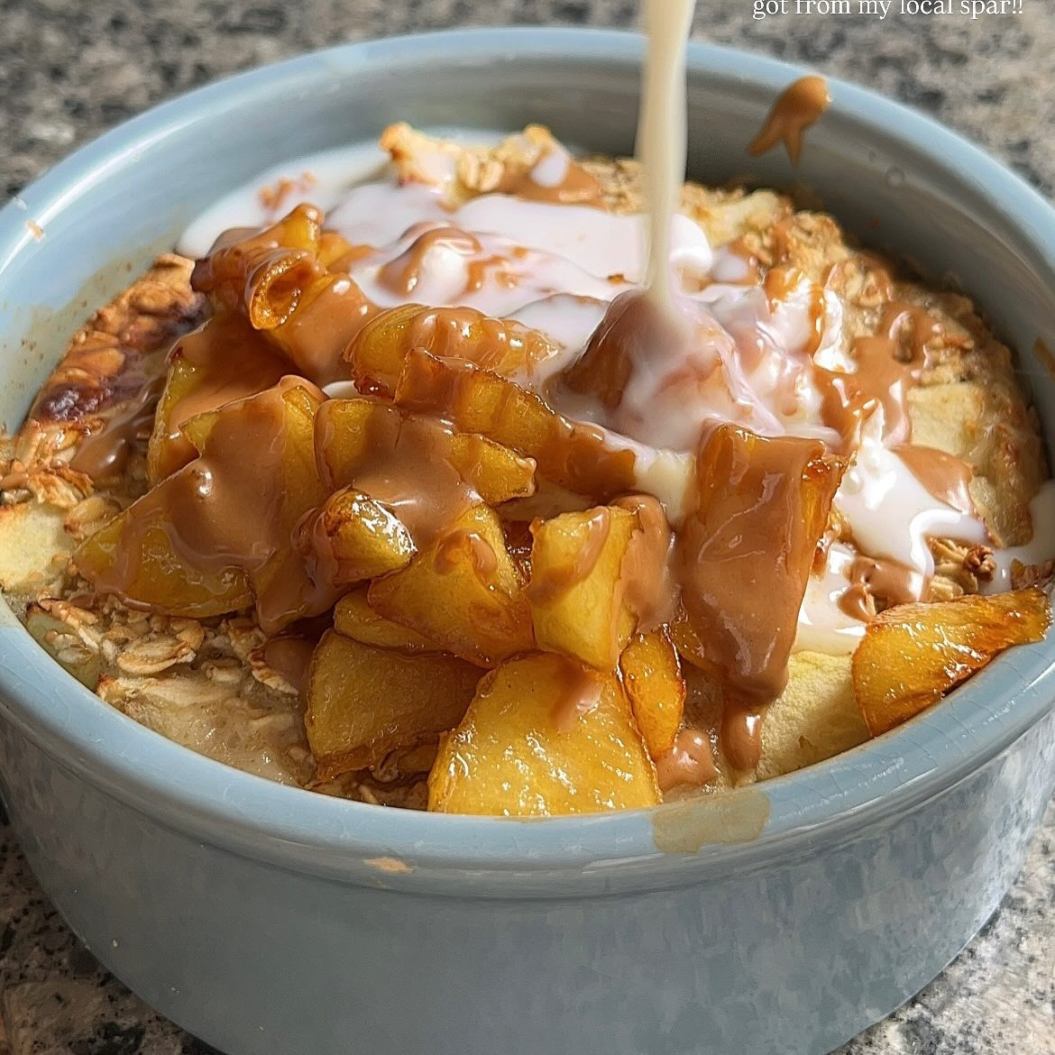 Caramel Apple Delight Baked Oats
