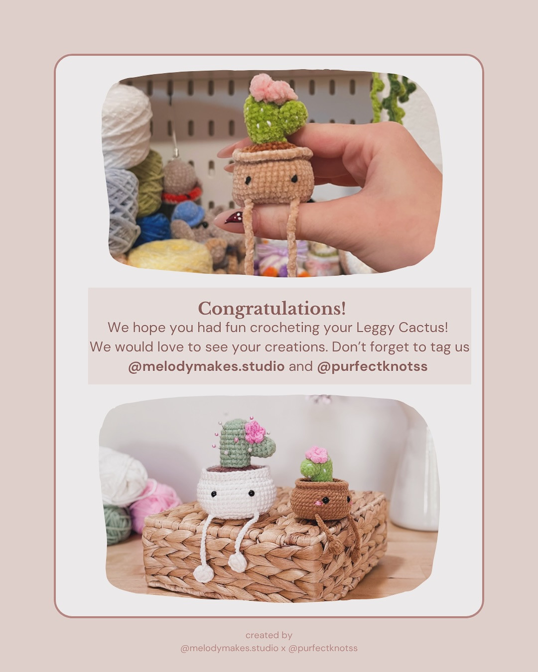 Charming Crochet Leggy Cactus Pattern for Creative Decor