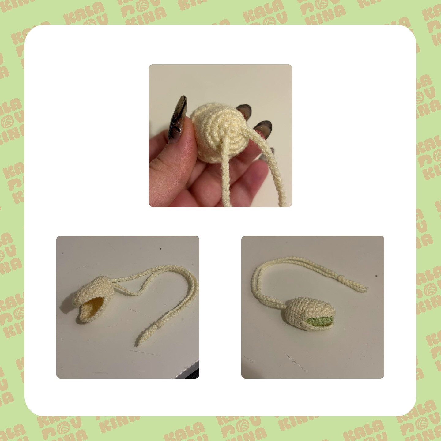 Charming Crochet Pistachio Keychain Delight