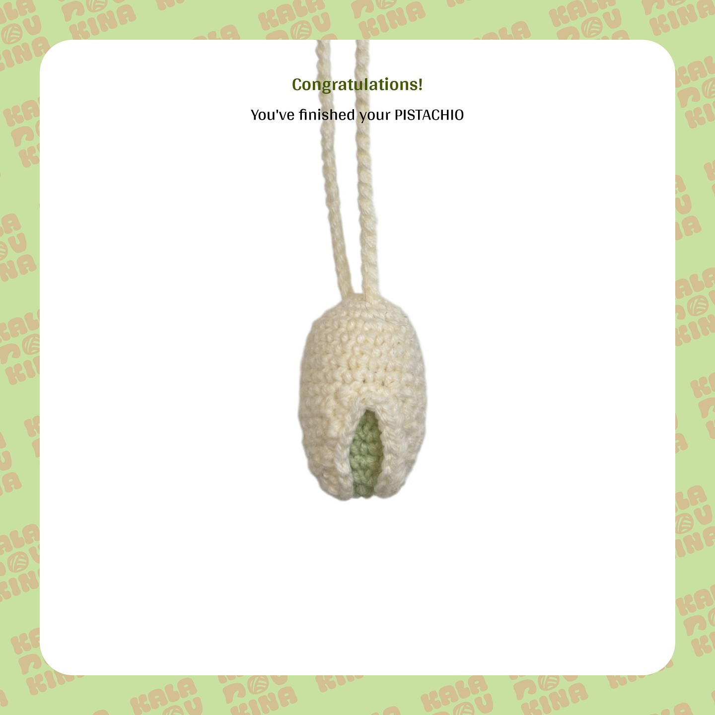 Charming Crochet Pistachio Keychain Delight