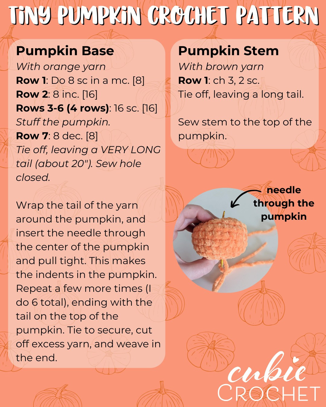 Charming Crochet Tiny Pumpkin Plushies