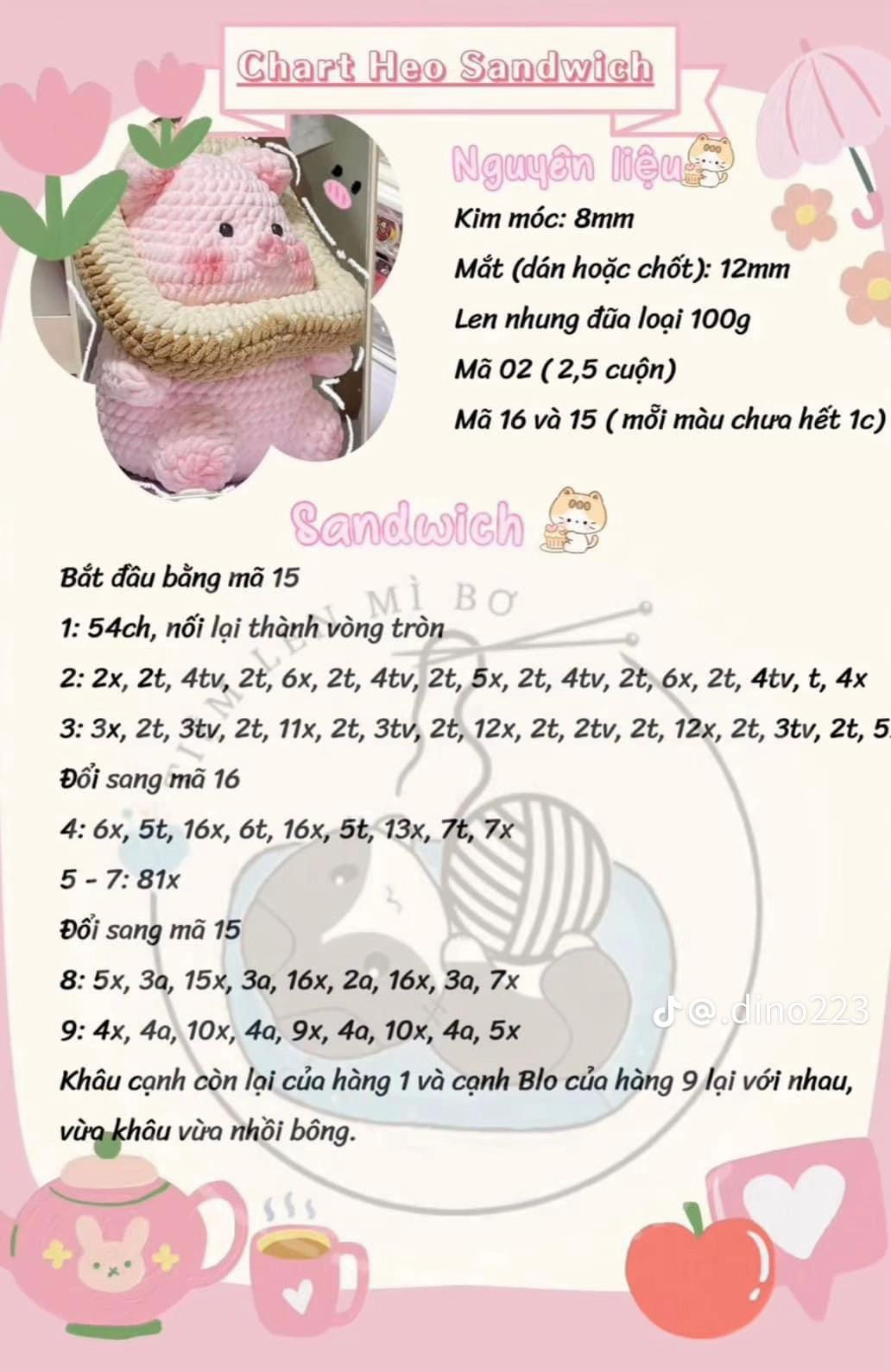 Chart heo đội ổ bánh mì