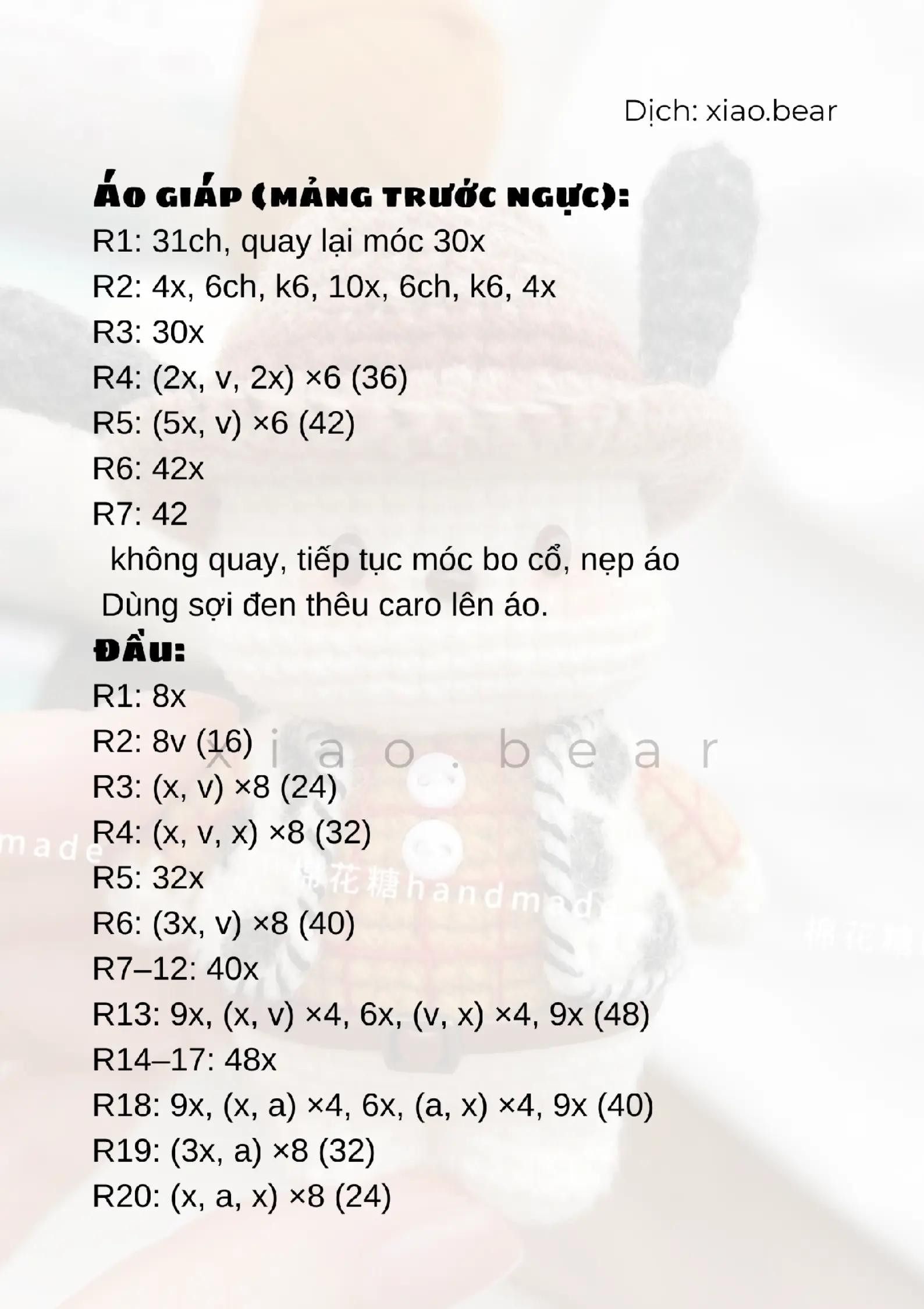 chart móc chó cao bồi