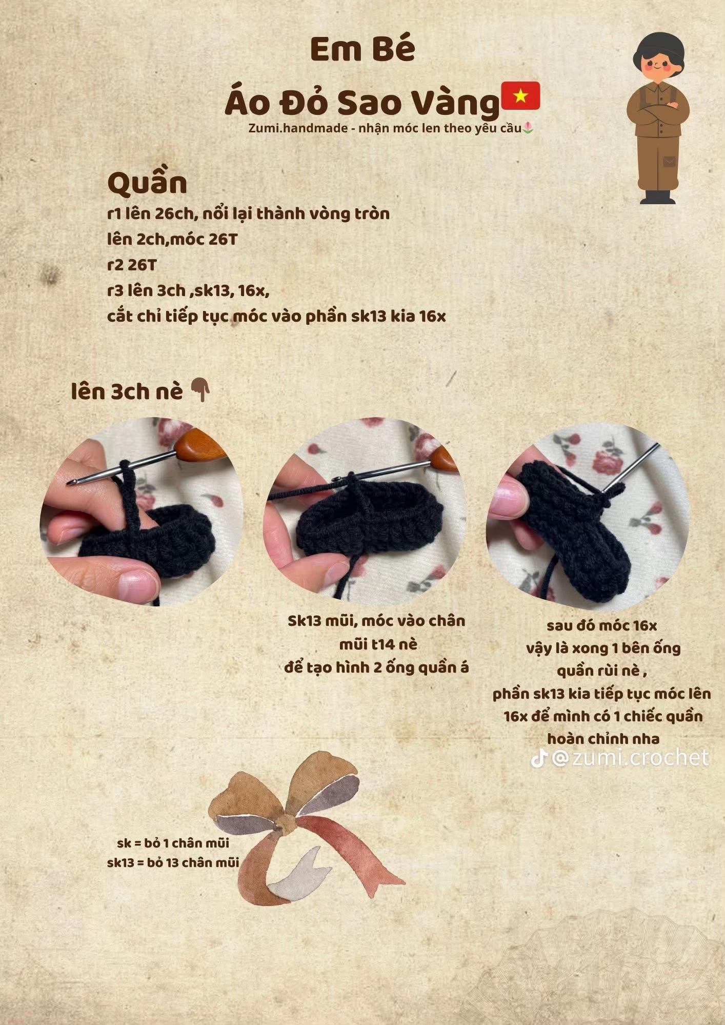 chart móc em bé áo đỏ sao vàng