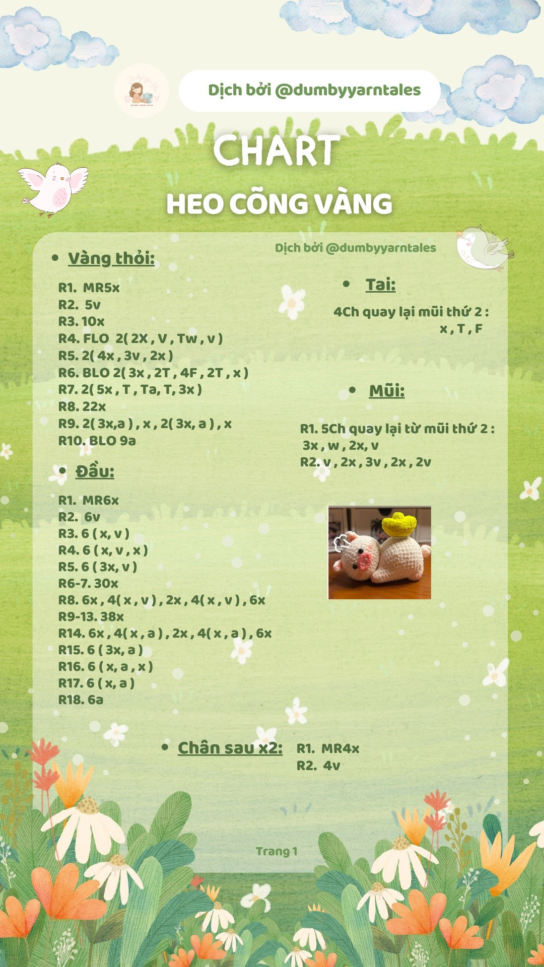 chart móc heo cõng vàng