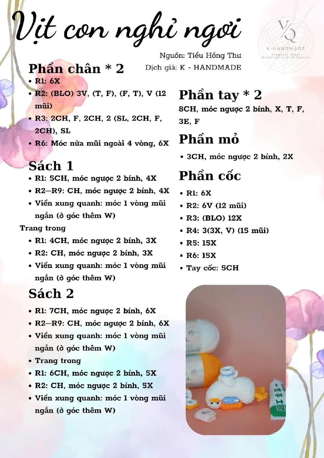 chart móc vịt con nghỉ ngơi