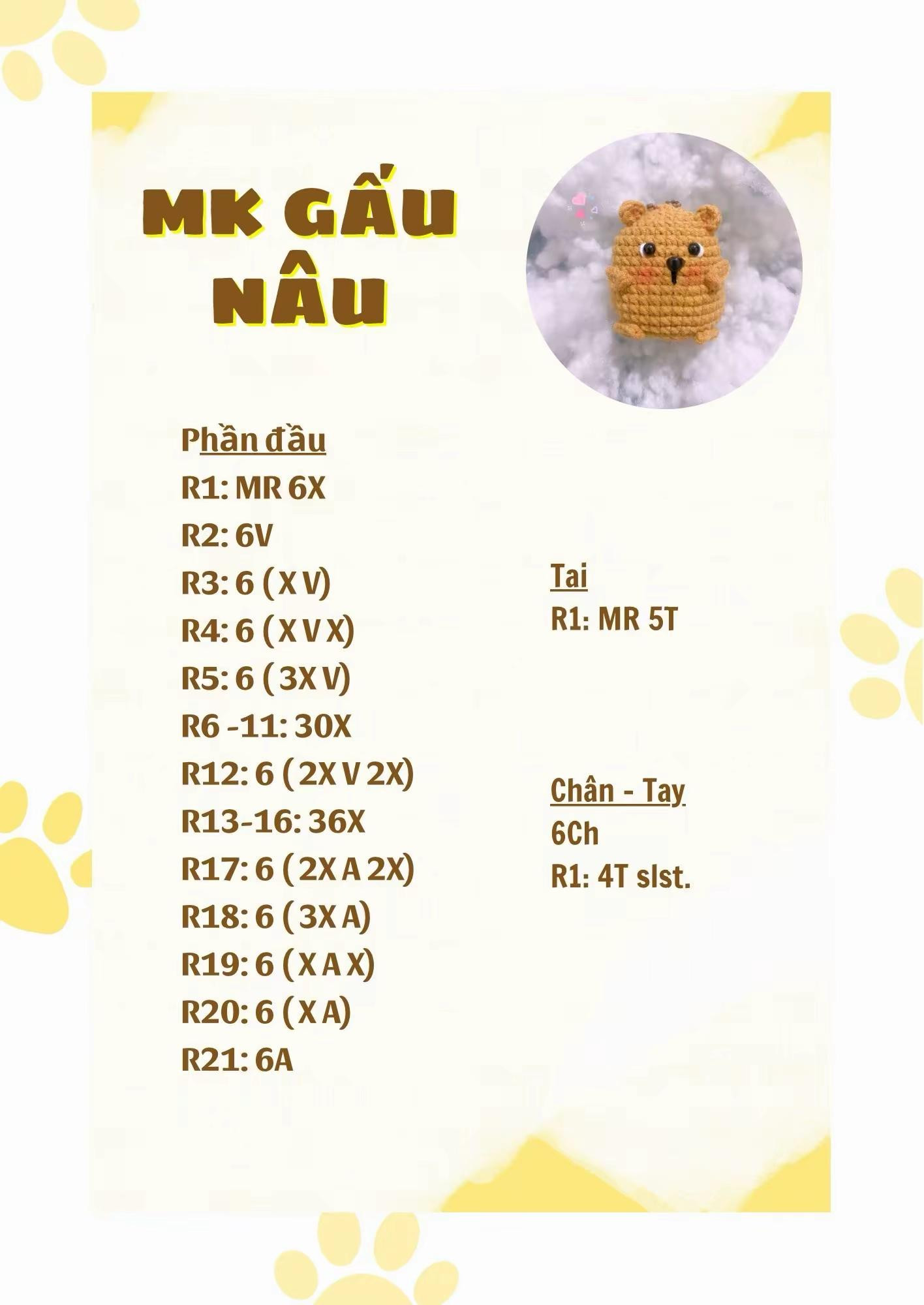 Chart xinh mk gấu nâu