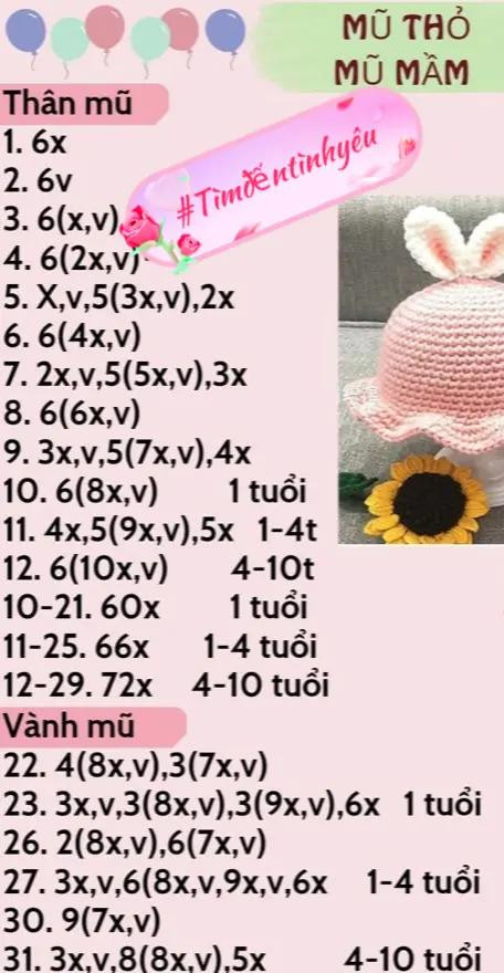 chiếc mũ tai bèo siêu đáng yêu