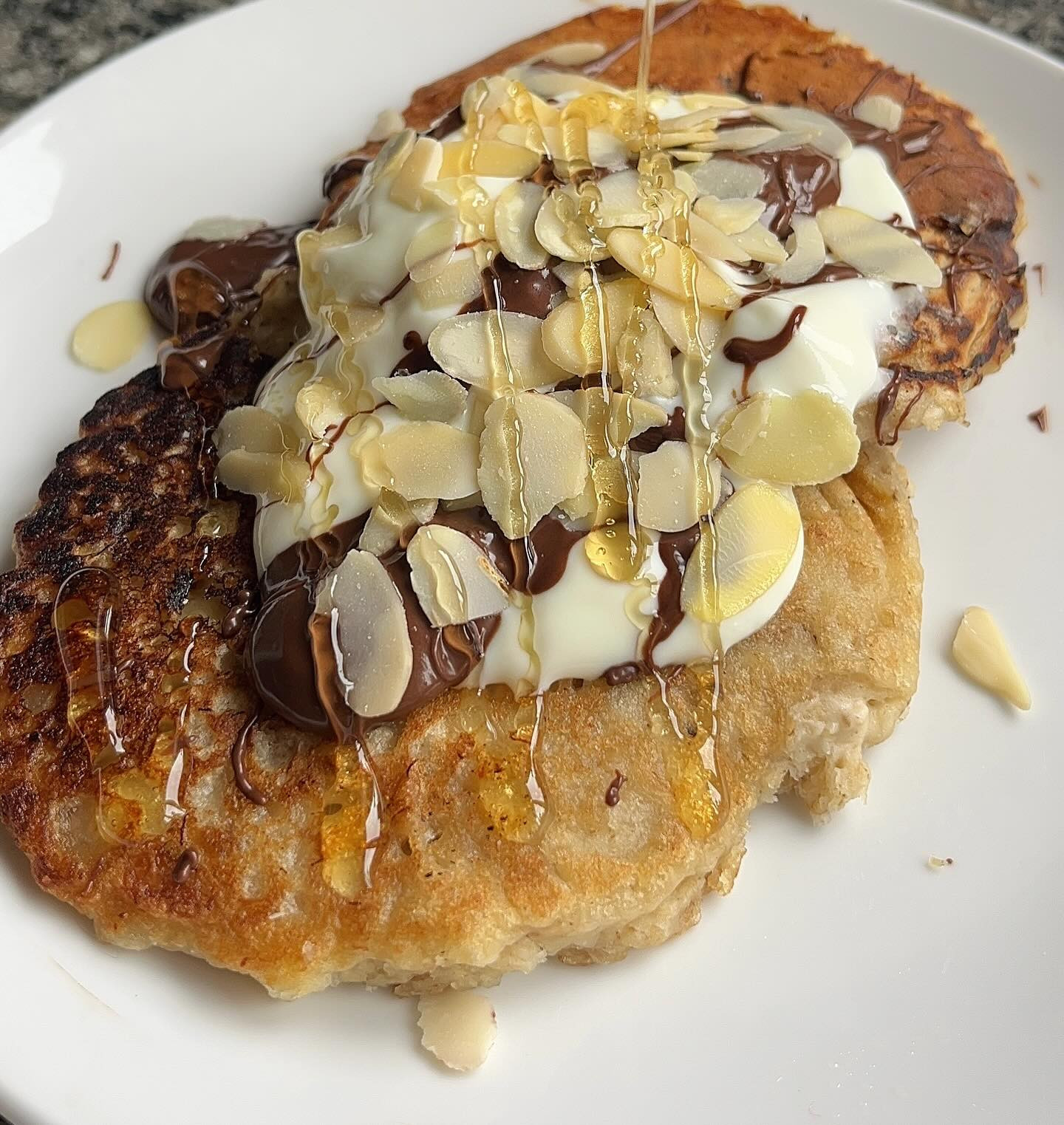 Choco-Banana Oat Delight Pancakes