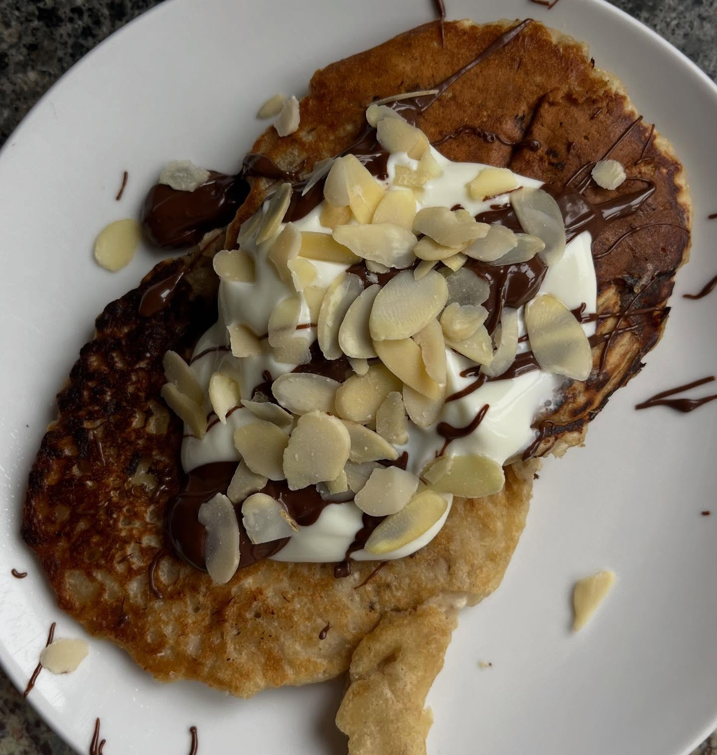 Choco-Banana Oat Delight Pancakes