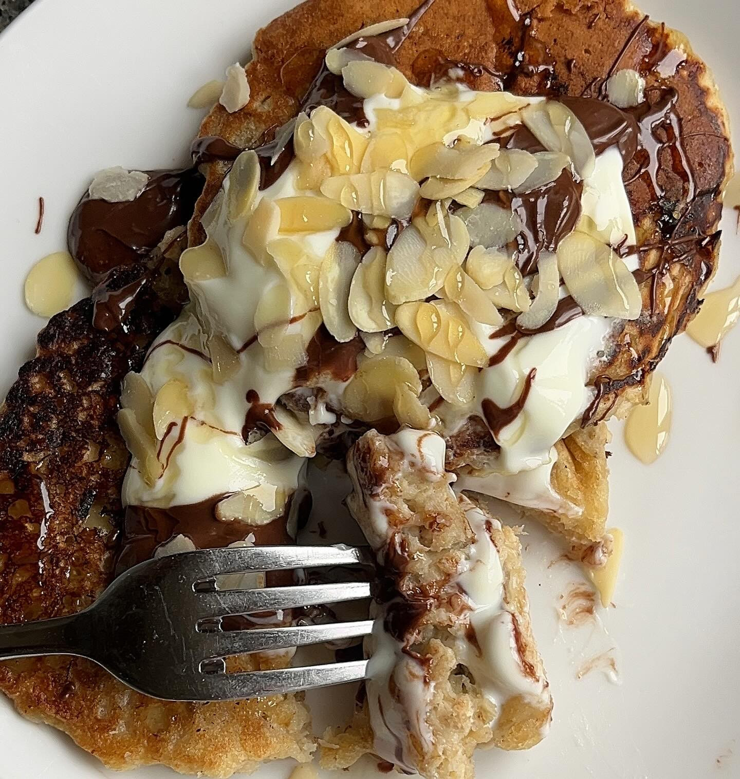 Choco-Banana Oat Delight Pancakes