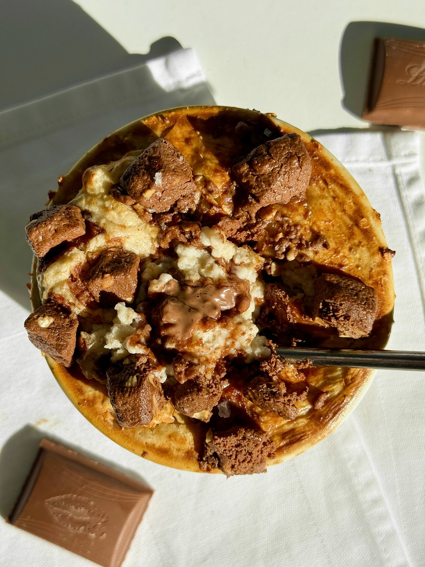 Chocolate Bliss Baked Oats with Sea Salt