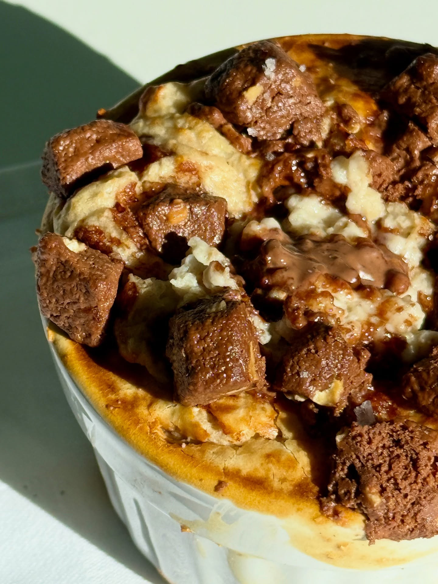 Chocolate Bliss Baked Oats with Sea Salt