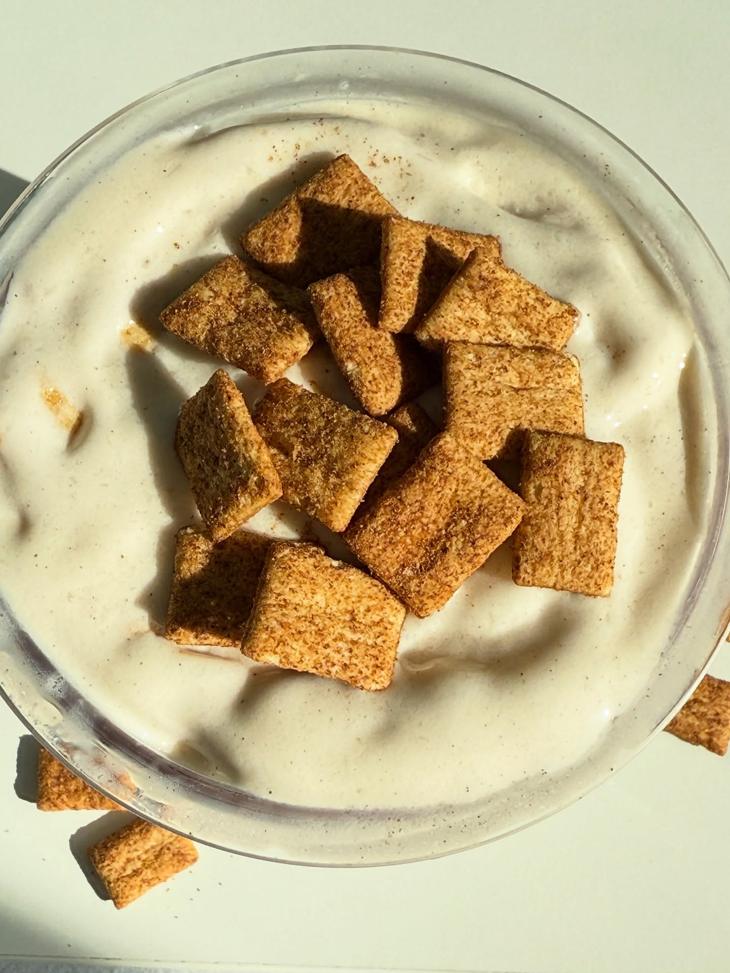 Cinnamon Protein Ice Cream with Crunchy Bites