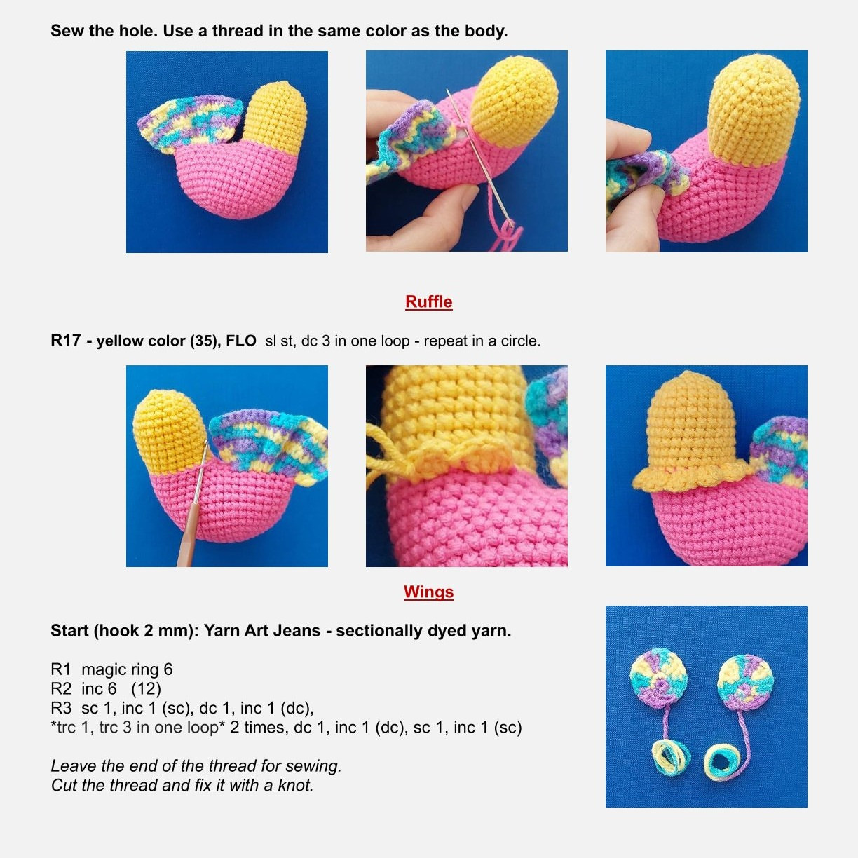 Colorful Crochet Hen Pattern for Beginners